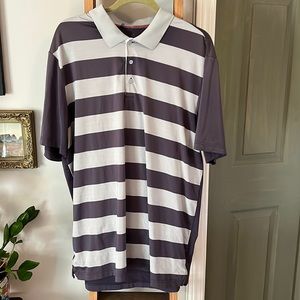 Men’s Adidas Golf Polo | Size XL | Purple Striped Golf Shirt